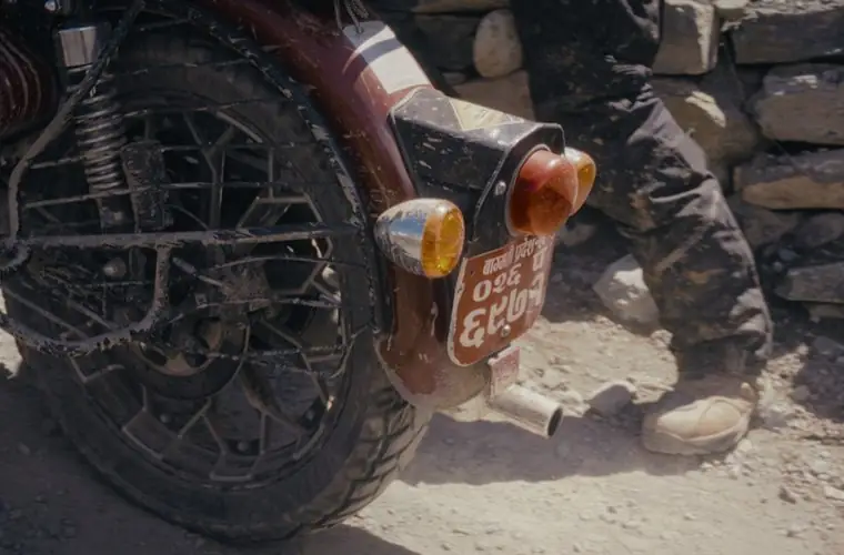 A Royal Enfield ready to ride
