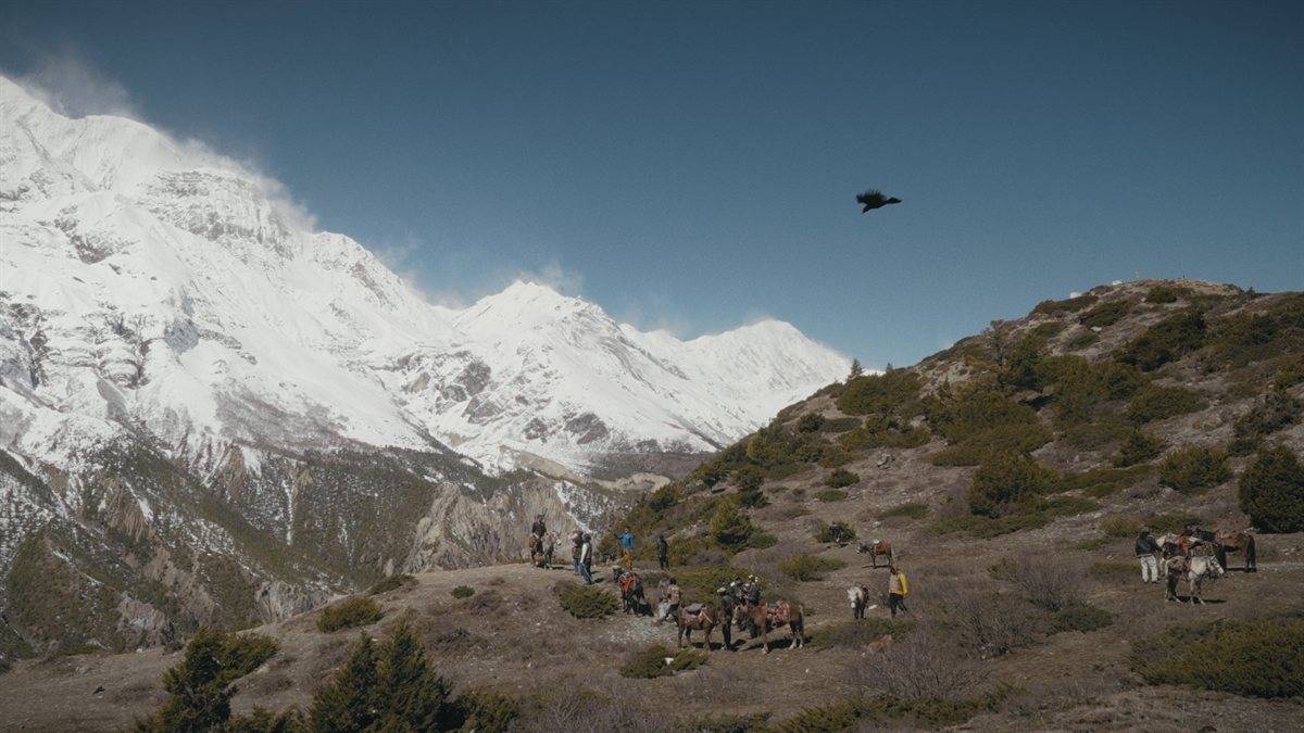 Riders on a Himalayan pass